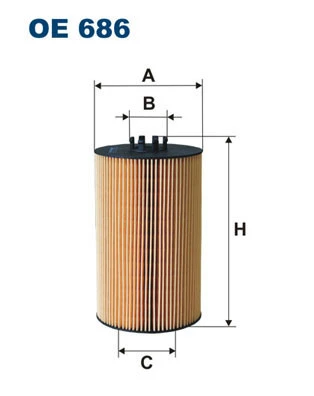 Filtr oleju  OE 686 