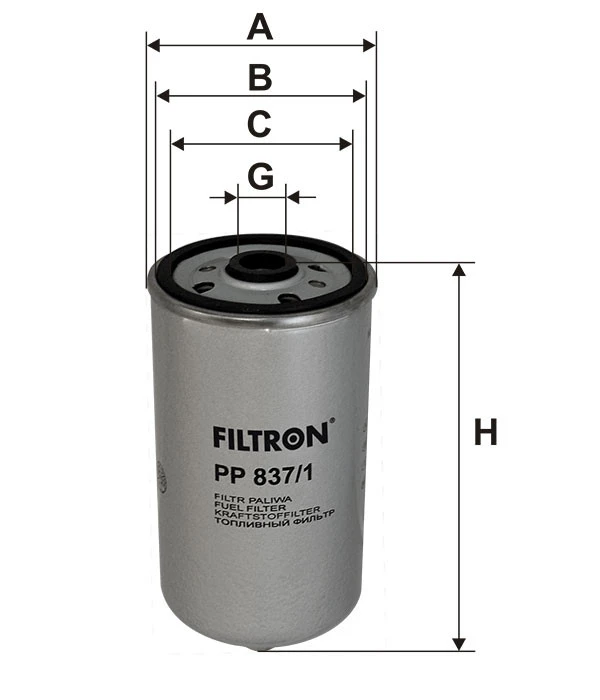 Filtr paliwa  PP 837/1 