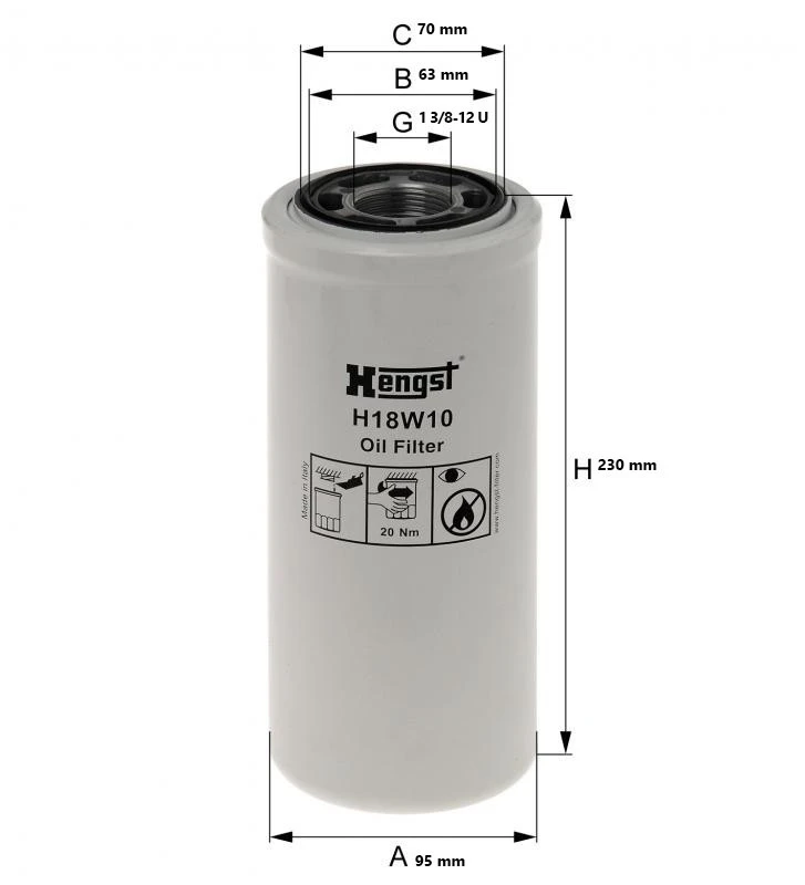 Filtr hydrauliczny  H18W10 