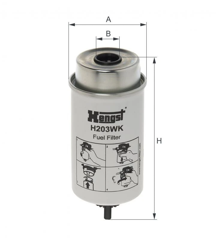 Filtr paliwa  H203WK 