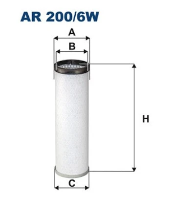 Filtr powietrza AR200/6W