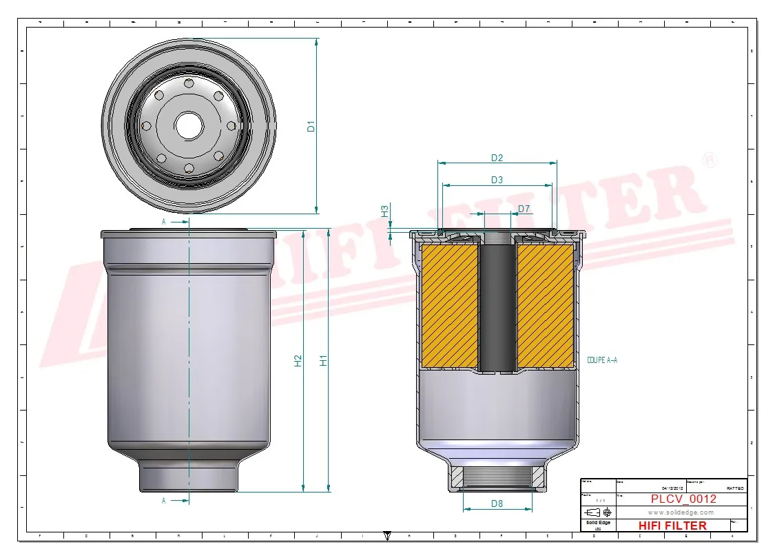Rysunek techniczny Hifi Filter FT3228