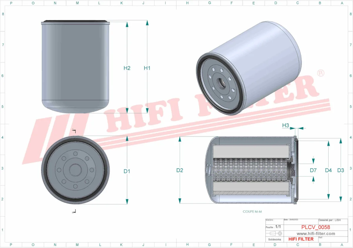 Rysunek techniczny Hifi Filter FT7269