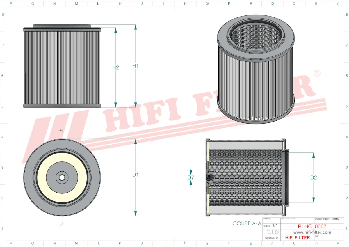 Rysunek techniczny Hifi Filter SH60368