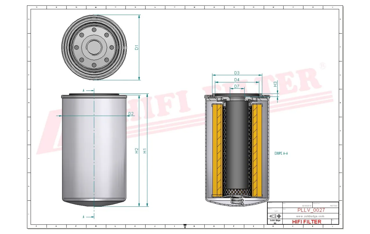 Rysunek techniczny Hifi Filter SO10060