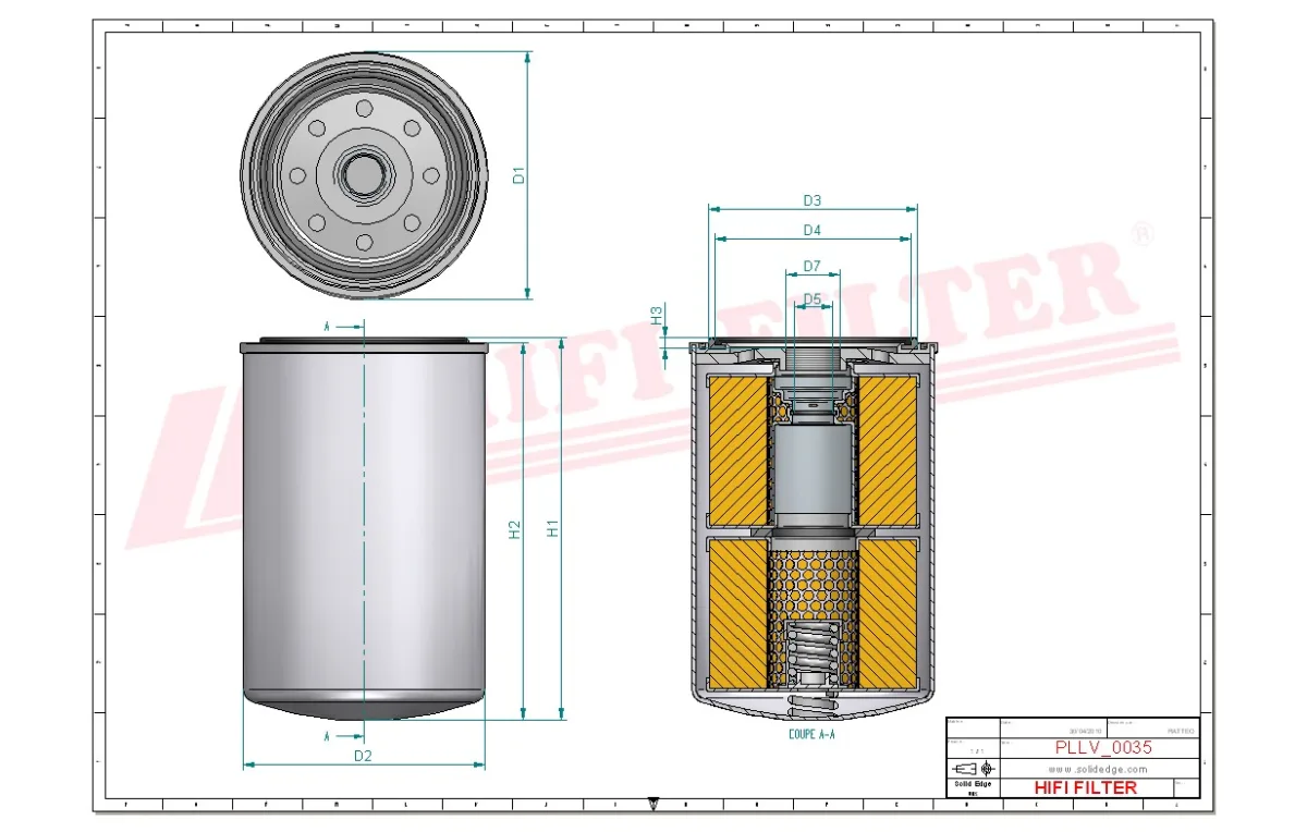 Rysunek techniczny Hifi Filter T7317