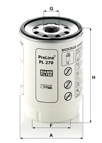 Filtr paliwa Mann Filter PL270x — zdjęcie 2