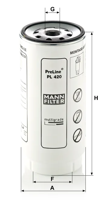 Filtr paliwa Mann Filter PL420x — zdjęcie 2