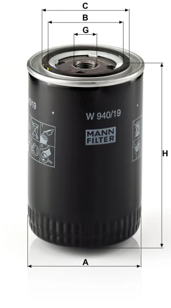Filtr paliwa Mann Filter W 940/19 — zdjęcie 2