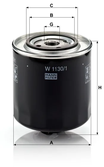 Filtr oleju Mann Filter W1130/1 — zdjęcie 2