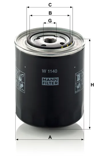 Filtr hydrauliczny Mann Filter W1140 — zdjęcie 2