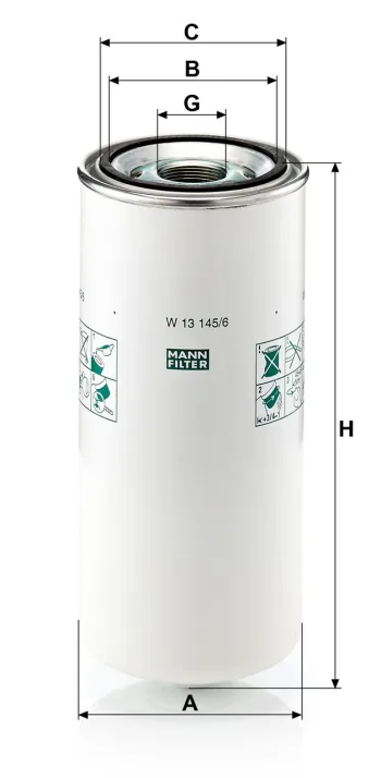 Filtr oleju Mann Filter W13145/6 — zdjęcie 2