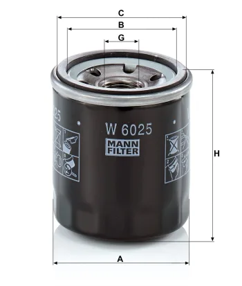 Filtr oleju Mann Filter W6025 — zdjęcie 3