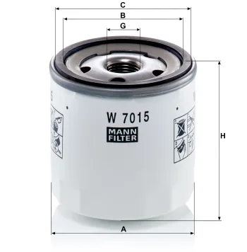 Filtr oleju Mann Filter W7015 — zdjęcie 2