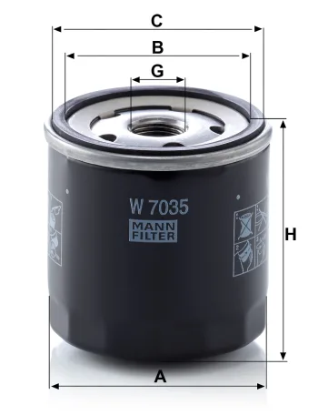 Filtr oleju Mann Filter W7035 — zdjęcie 2