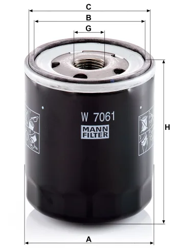 Filtr oleju Mann Filter W7061 — zdjęcie 2