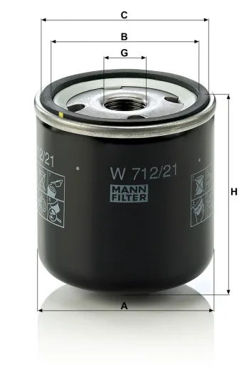 Filtr oleju Mann Filter W712/21 — zdjęcie 2