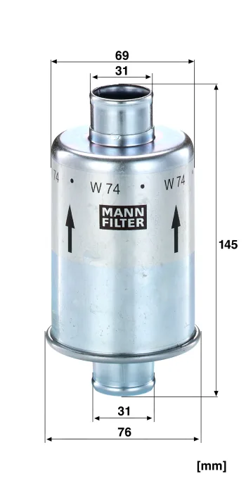 Filtr oleju Mann Filter W74 — zdjęcie 2