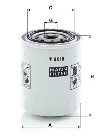 Filtr oleju Mann Filter W8010 — zdjęcie 2