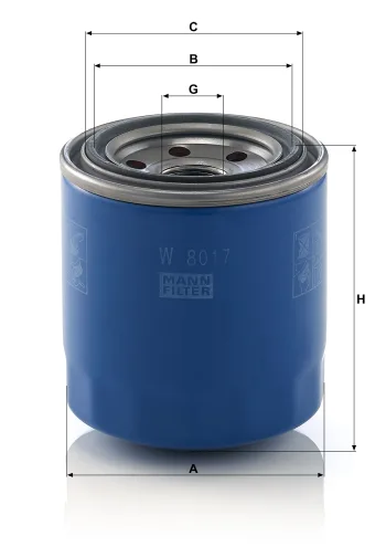 Filtr oleju Mann Filter W8017 — zdjęcie 2