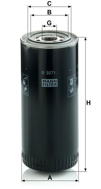 Filtr oleju Mann Filter W9071 — zdjęcie 2