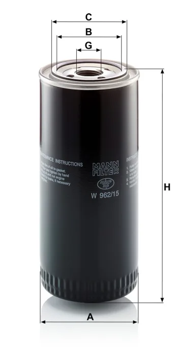 Filtr hydrauliczny Mann Filter W962/15 — zdjęcie 3