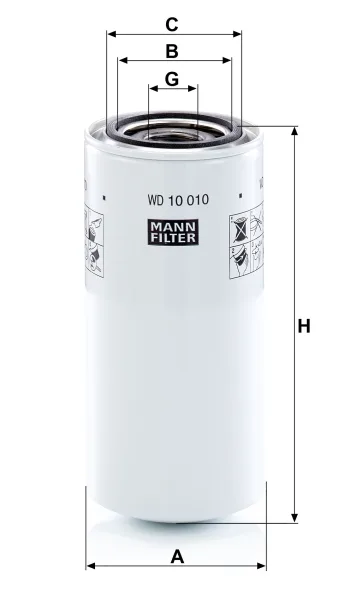 Filtr hydrauliczny Mann Filter WD10010 — zdjęcie 2
