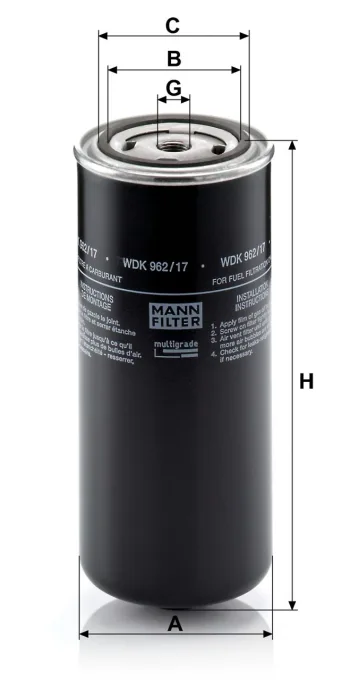 Filtr paliwa Mann Filter WDK962/17 — zdjęcie 2