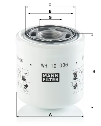Filtr hydrauliczny Mann Filter WH10006 — zdjęcie 2