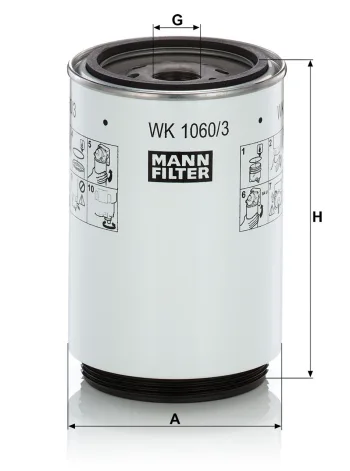 Filtr paliwa Mann Filter WK1060/3x — zdjęcie 2