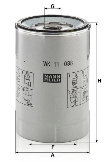 Filtr paliwa Mann Filter WK11038Z — zdjęcie 2