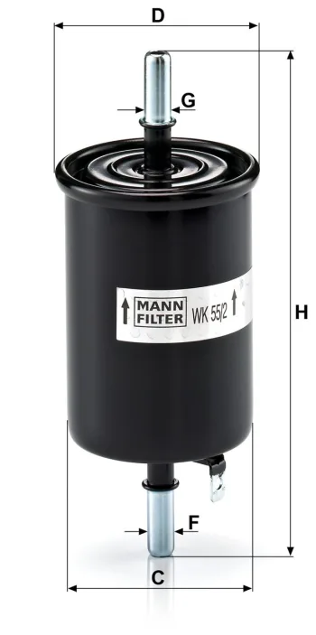 Filtr paliwa Mann Filter WK55/2 — zdjęcie 2