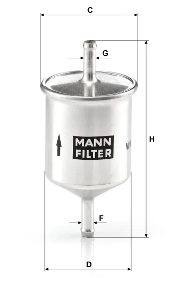Filtr paliwa Mann Filter WK66 — zdjęcie 2