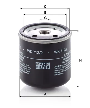 Filtr paliwa Mann Filter WK712/2 — zdjęcie 3