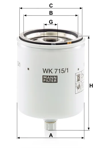 Filtr paliwa Mann Filter WK715/1X — zdjęcie 2