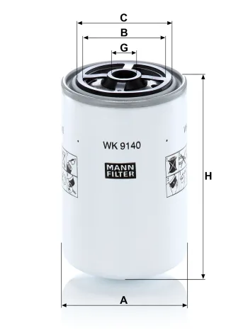 Filtr paliwa Mann Filter WK9140 — zdjęcie 2