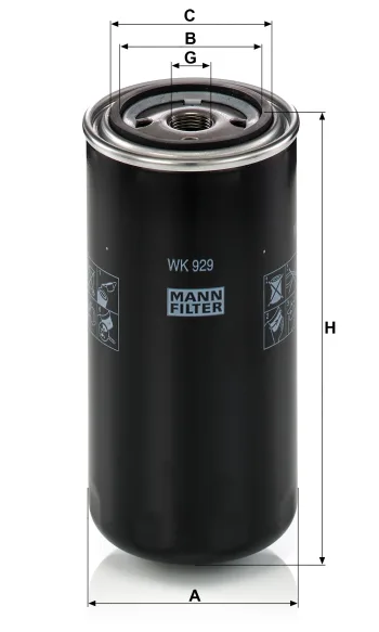 Filtr paliwa Mann Filter WK929x — zdjęcie 2