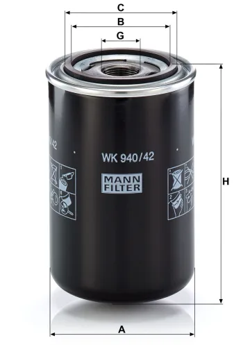 Filtr paliwa Mann Filter WK940/42 — zdjęcie 2