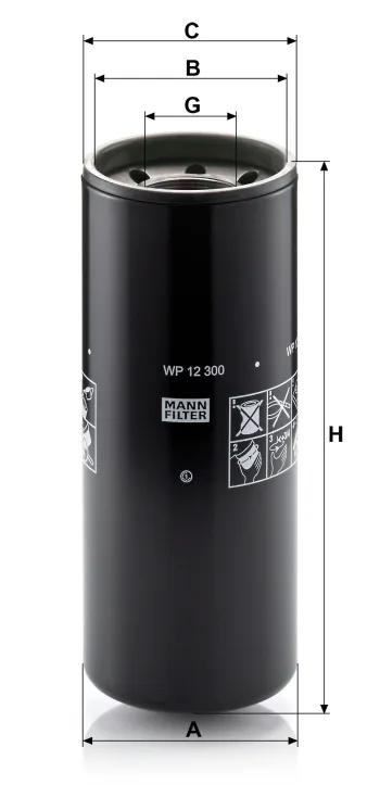 Filtr oleju Mann Filter WP12300 — zdjęcie 2